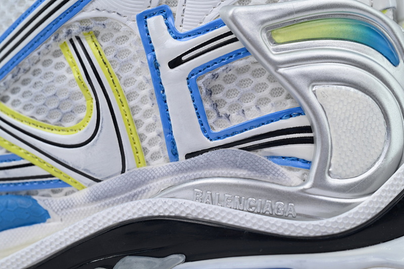 【EA0LJ】白兰黄-26 巴黎世家7.5代减震运动跑步鞋 772767 W3RNY 0213 Balenciaga Runner Sneaker White Blue Yellow