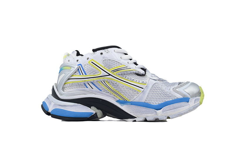 【EA0LJ】白兰黄-26 巴黎世家7.5代减震运动跑步鞋 772767 W3RNY 0213 Balenciaga Runner Sneaker White Blue Yellow