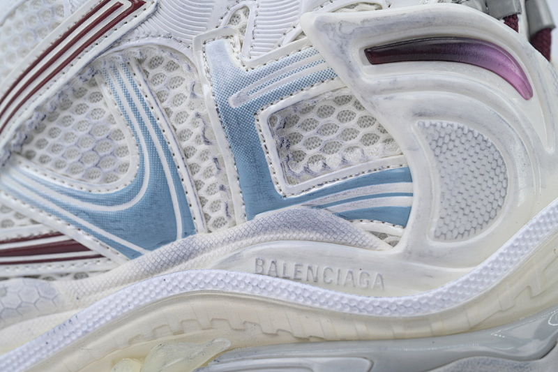 【EA0LJ】白蓝粉-36 巴黎世家7.5代减震运动跑步鞋 772767 WRUNG 3120 Balenciaga Runner Sneaker White Blue Pink