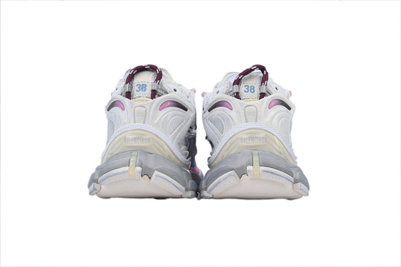 【EA0LJ】白蓝粉-36 巴黎世家7.5代减震运动跑步鞋 772767 WRUNG 3120 Balenciaga Runner Sneaker White Blue Pink