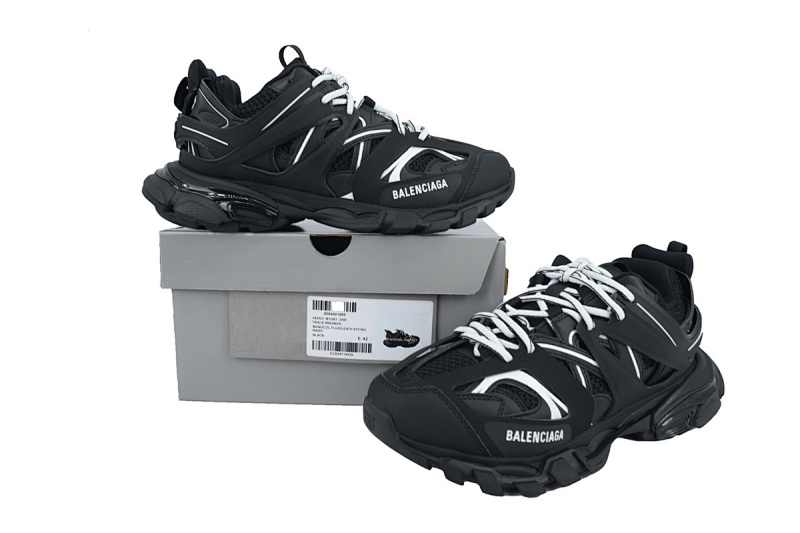 【DA0LJ】黑白-45 巴黎3代时尚复古低帮跑鞋 542023 WIGBI 2045  Balenciaga Tess S Black And White