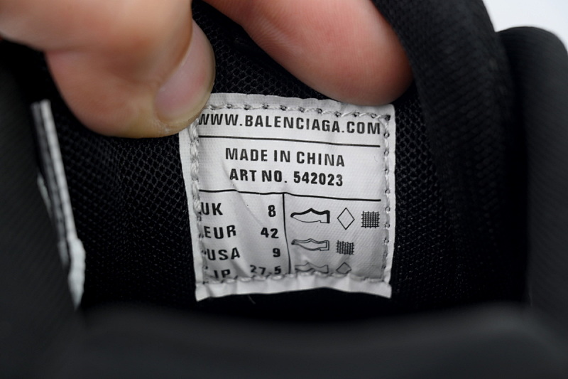 【DA0LJ】黑白-45 巴黎3代时尚复古低帮跑鞋 542023 WIGBI 2045  Balenciaga Tess S Black And White
