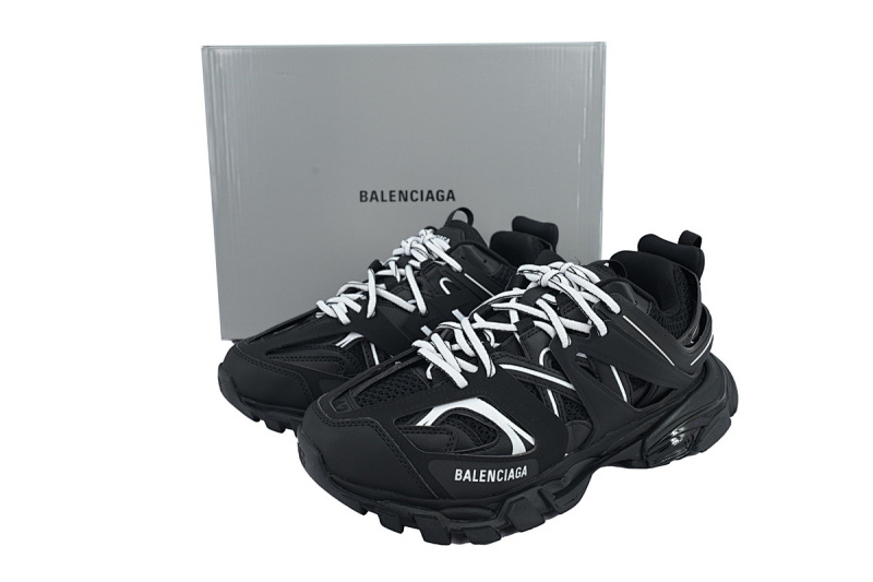 【DA0LJ】黑白-45 巴黎3代时尚复古低帮跑鞋 542023 WIGBI 2045  Balenciaga Tess S Black And White
