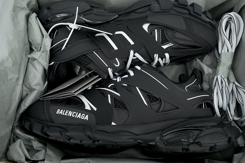 【DA0LJ】黑白-45 巴黎3代时尚复古低帮跑鞋 542023 WIGBI 2045  Balenciaga Tess S Black And White