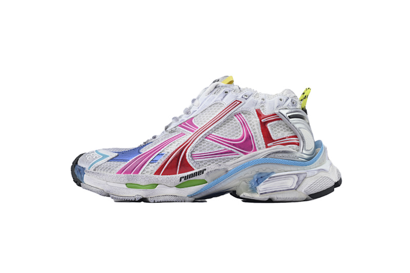 【EA0LJ】白粉兰-17 巴黎世家7.5代减震运动跑步鞋 772774 W3RBW 9645 Balenciaga Runner Sneaker 'White Multi-Color'