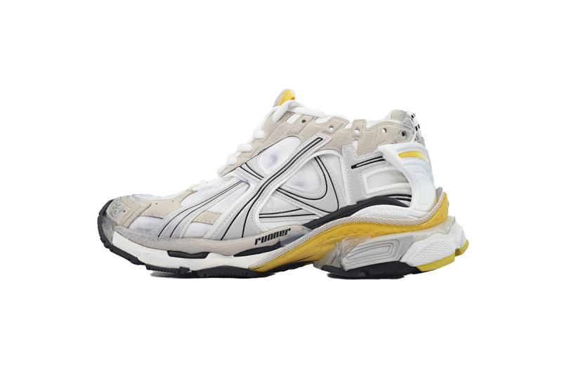 【EA0LJ】白黄-8 巴黎世家7.5代减震运动跑步鞋 772767 W3RNY 9170 Balenciaga Runner Sneaker 'White Yellow'