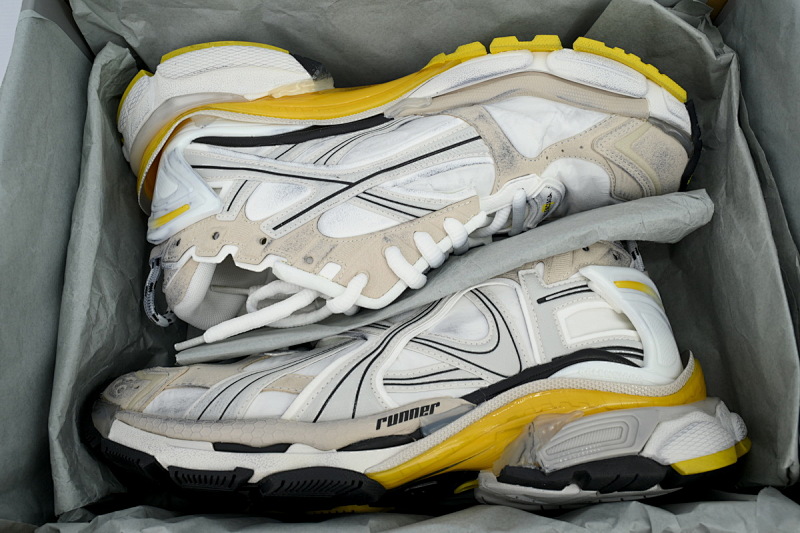 【EA0LJ】白黄-8 巴黎世家7.5代减震运动跑步鞋 772767 W3RNY 9170 Balenciaga Runner Sneaker 'White Yellow'