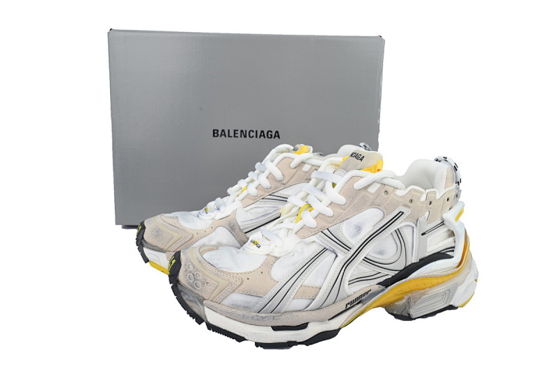 【EA0LJ】白黄-8 巴黎世家7.5代减震运动跑步鞋 772767 W3RNY 9170 Balenciaga Runner Sneaker 'White Yellow'
