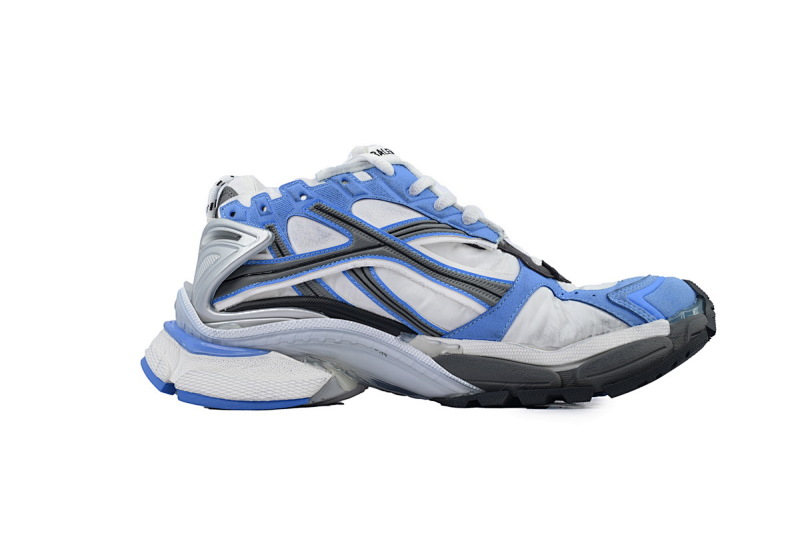 【EA0LJ】白黑兰-3 巴黎世家7.5代减震运动跑步鞋 772774 W3RNY 4912 Balenciaga Runner Sneaker 'Worn-Out - Blue Grey'