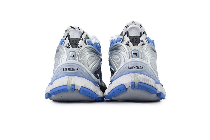 【EA0LJ】白黑兰-3 巴黎世家7.5代减震运动跑步鞋 772774 W3RNY 4912 Balenciaga Runner Sneaker 'Worn-Out - Blue Grey'