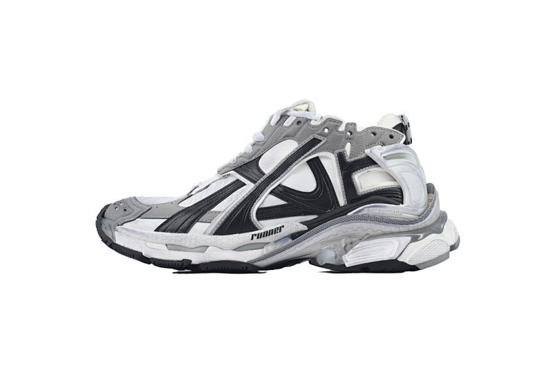 【EA0LJ】白黑灰-5 巴黎世家7.5代减震运动跑步鞋 772774 W3RNY 9012 Balenciaga Runner Sneaker 'Grey White Black'