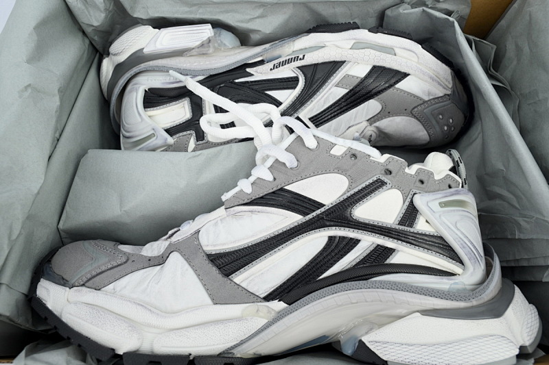 【EA0LJ】白黑灰-5 巴黎世家7.5代减震运动跑步鞋 772774 W3RNY 9012 Balenciaga Runner Sneaker 'Grey White Black'