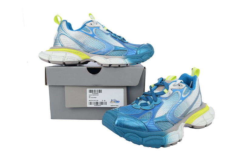 【CA5AH】白蓝渐变/9479 巴黎10代跑鞋 734734 W3XTS 9479 Balenciaga White Blue Yellow