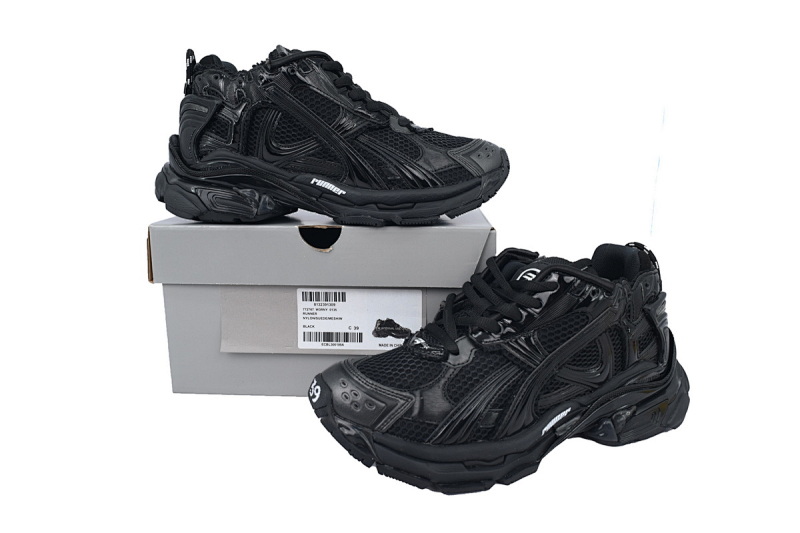 【EA0LJ】全黑-9 巴黎世家7.5代减震运动跑步鞋 772767 W3RNY 0135  Balenciaga Runner Sneaker All Black
