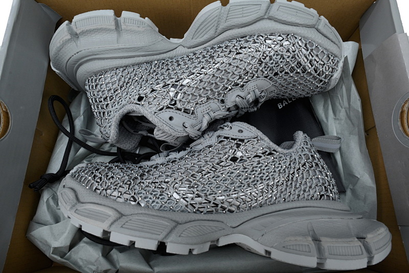 【DA0LJ】镶钻灰F-2 巴黎10代新款镶钻版 户外概念跑鞋788818 W3XFN 1210 Balenciaga Grey