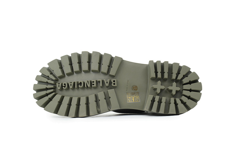 【EA7ET】军绿 巴黎世家 厚底马丁靴休闲军靴德比靴鞋 Balenciaga Strike Military Green