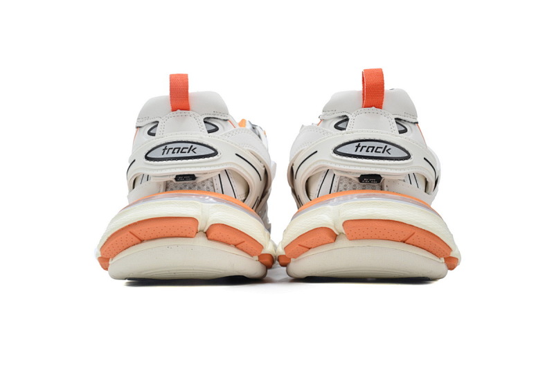 【DA0P7】白桔红有灯 巴黎3代灯鞋 Balenciaga Track Sneaker White Orange