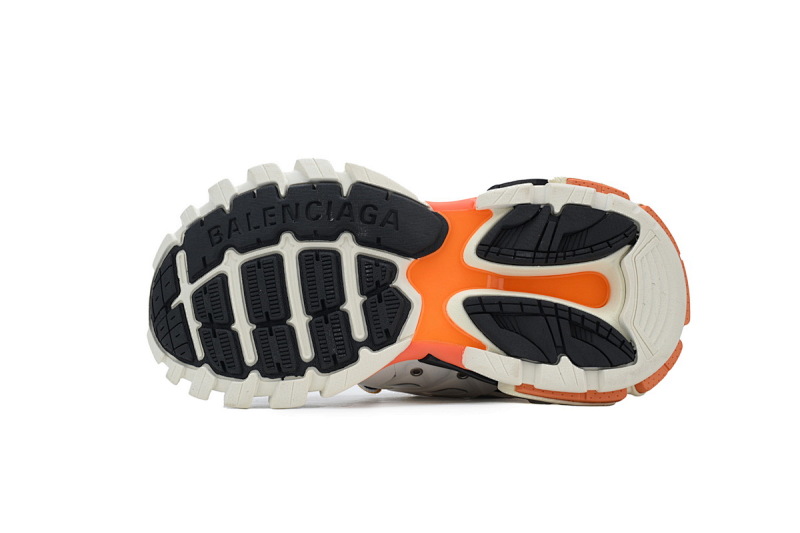 【DA0P7】白桔红有灯 巴黎3代灯鞋 Balenciaga Track Sneaker White Orange