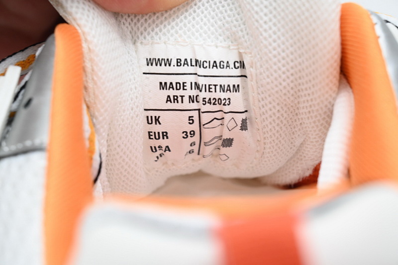 【DA0P7】白桔红有灯 巴黎3代灯鞋 Balenciaga Track Sneaker White Orange