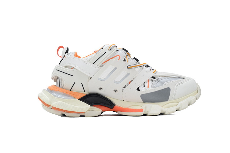【DA0P7】白桔红有灯 巴黎3代灯鞋 Balenciaga Track Sneaker White Orange