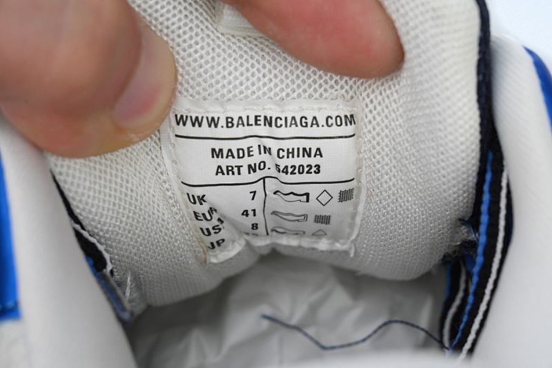 【DA0LJ】白灰蓝-73 巴黎3代时尚复古低帮跑鞋 242023 W2FS9 9051 Balenciaga Track Sneaker 'White Blue'
