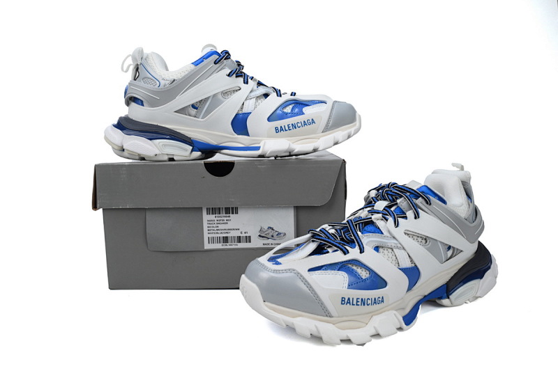 【DA0LJ】白灰蓝-73 巴黎3代时尚复古低帮跑鞋 242023 W2FS9 9051 Balenciaga Track Sneaker 'White Blue'