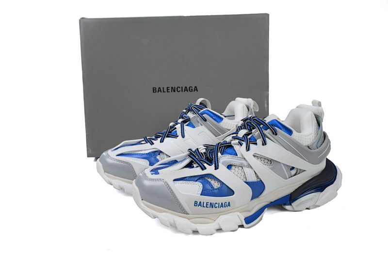【DA0LJ】白灰蓝-73 巴黎3代时尚复古低帮跑鞋 242023 W2FS9 9051 Balenciaga Track Sneaker 'White Blue'