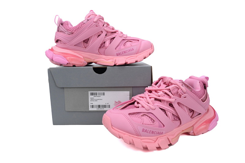 【DA0P7】粉色 巴黎3代时尚复古低帮跑鞋 Balenciaga Track Sneaker Pink