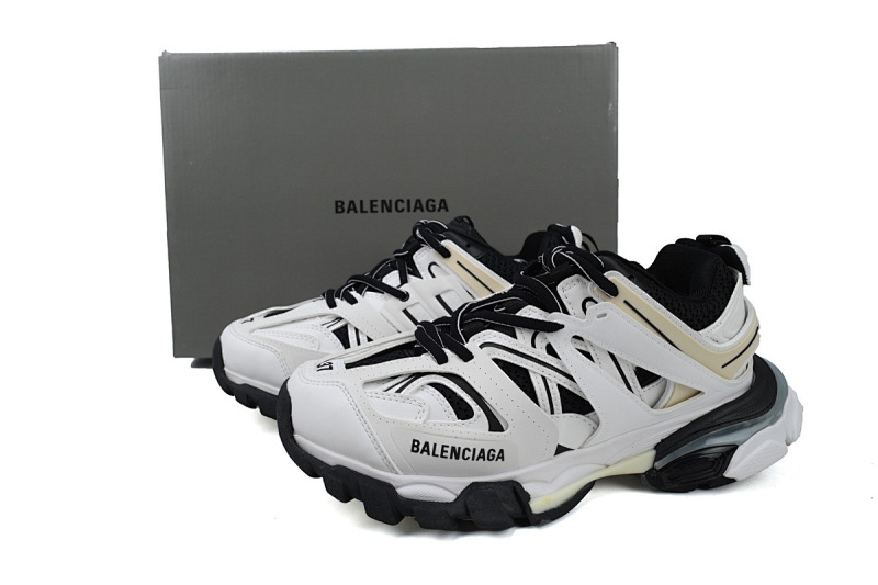 【DA0P7】白黑 巴黎3代时尚复古低帮跑鞋 Balenciaga Track Sneaker White Black