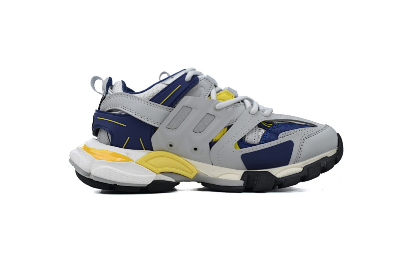 【DA0P7】灰黄蓝 巴黎3代时尚复古低帮跑鞋 Balenciaga Track Sneaker Grey Yellow Blue