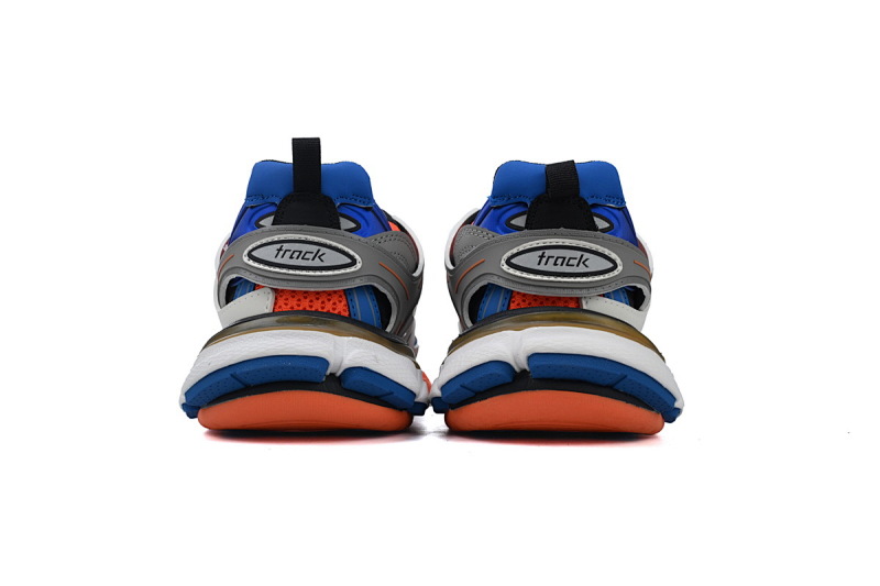 【DA0P7】白蓝橘 巴黎3代时尚复古低帮跑鞋 Balenciaga Track Sneaker White Blue Orange