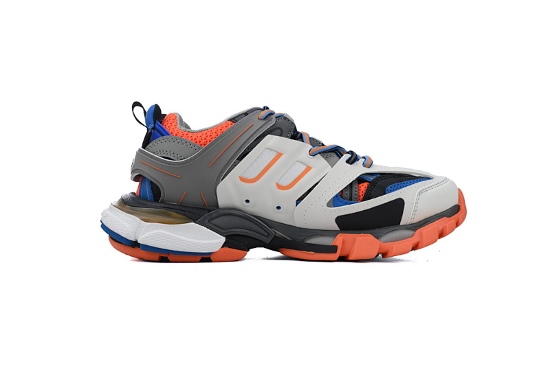 【DA0P7】白蓝橘 巴黎3代时尚复古低帮跑鞋 Balenciaga Track Sneaker White Blue Orange
