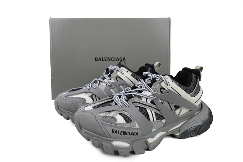【DA0P7】灰白黑 巴黎3代时尚复古低帮跑鞋 Balenciaga Track Sneaker Grey White Black
