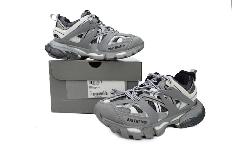 【DA0P7】灰白黑 巴黎3代时尚复古低帮跑鞋 Balenciaga Track Sneaker Grey White Black