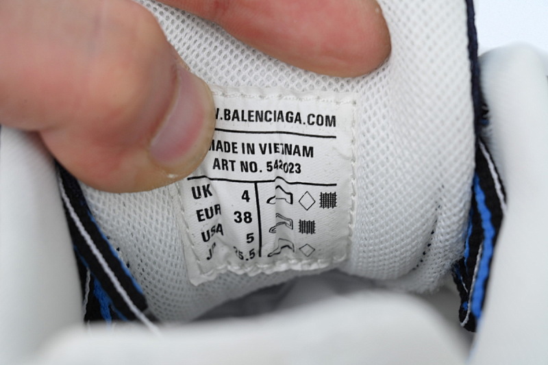 【DA0P7】白灰蓝 巴黎3代时尚复古低帮跑鞋 Balenciaga Track Sneaker White Grey Blue