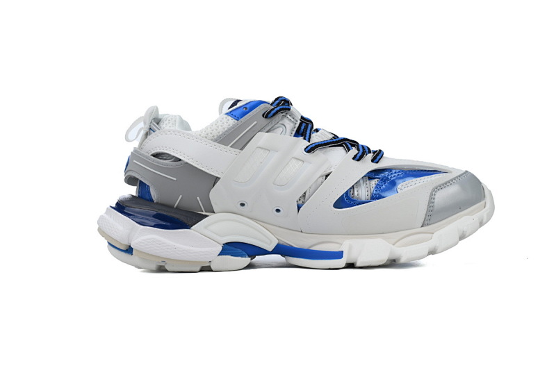 【DA0P7】白灰蓝 巴黎3代时尚复古低帮跑鞋 Balenciaga Track Sneaker White Grey Blue