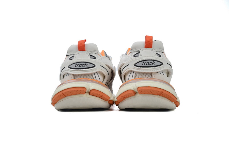 【DA0P7】白橘 巴黎3代时尚复古低帮跑鞋 Balenciaga Track Sneaker White Orange