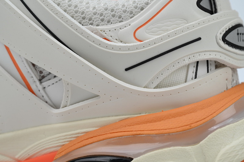 【DA0P7】白橘 巴黎3代时尚复古低帮跑鞋 Balenciaga Track Sneaker White Orange