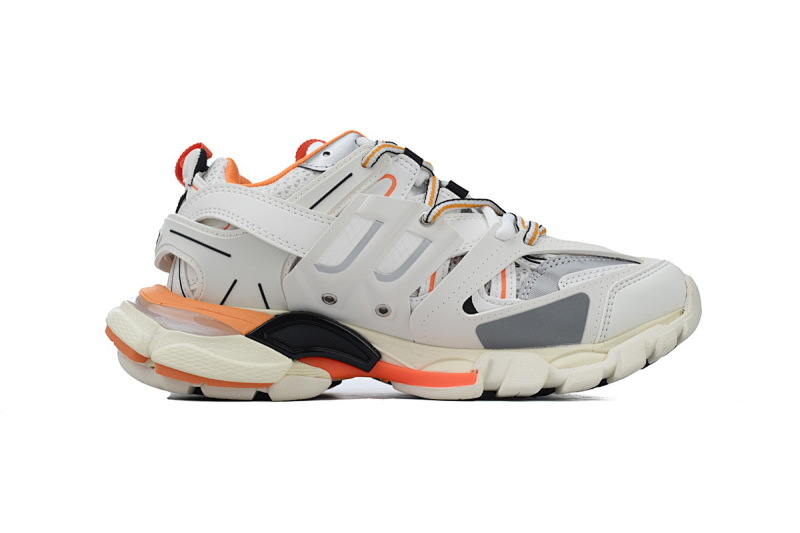 【DA0P7】白橘 巴黎3代时尚复古低帮跑鞋 Balenciaga Track Sneaker White Orange