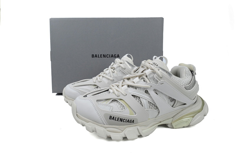 【DA0P7】白色 巴黎3代时尚复古低帮跑鞋 Balenciaga Track Sneaker White