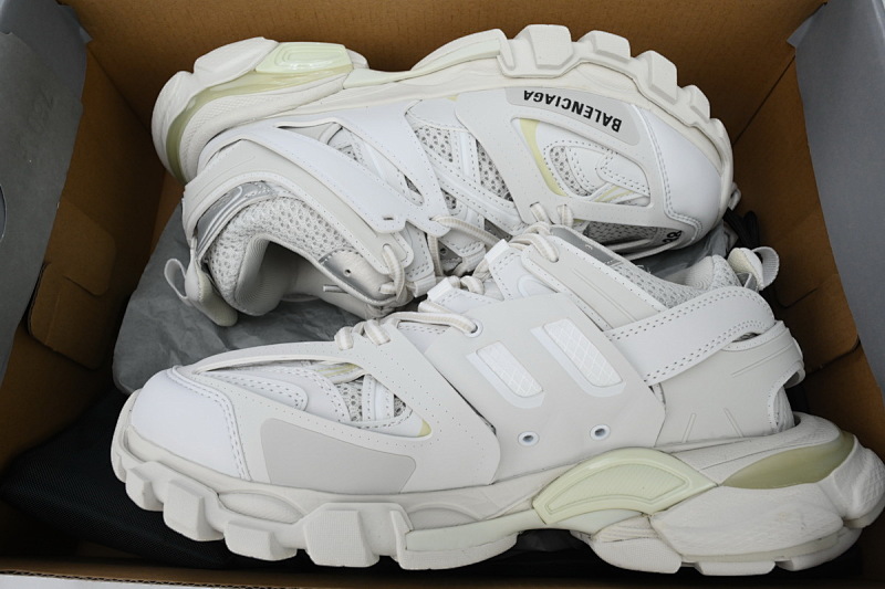 【DA0P7】白色 巴黎3代时尚复古低帮跑鞋 Balenciaga Track Sneaker White