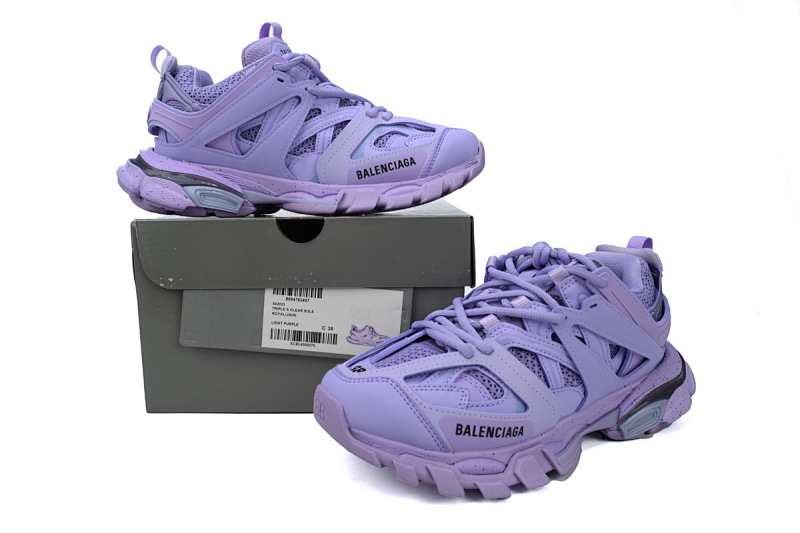 【DA0P7】紫色 巴黎3代时尚复古低帮跑鞋 Balenciaga Track Sneaker Purple