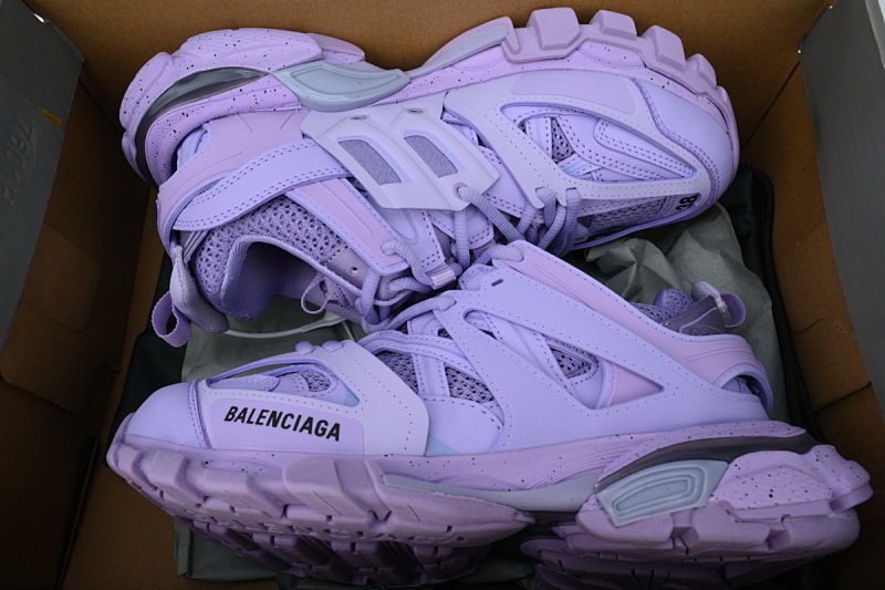 【DA0P7】紫色 巴黎3代时尚复古低帮跑鞋 Balenciaga Track Sneaker Purple