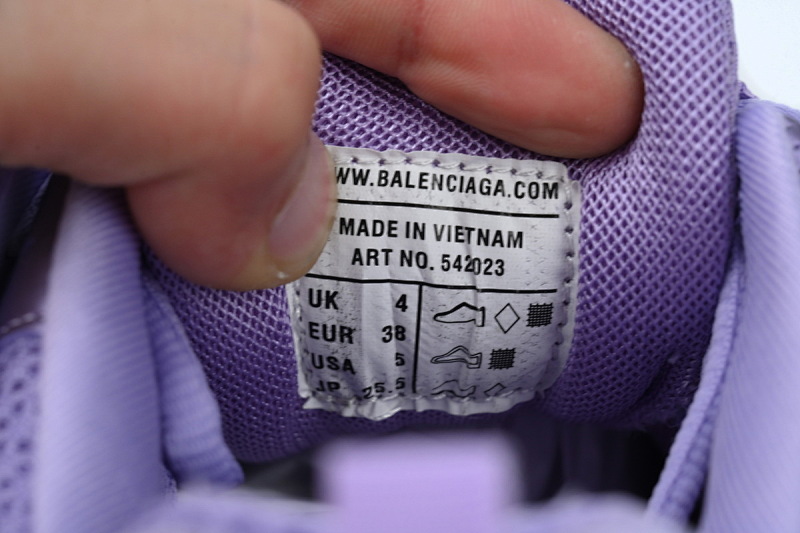 【DA0P7】紫色 巴黎3代时尚复古低帮跑鞋 Balenciaga Track Sneaker Purple