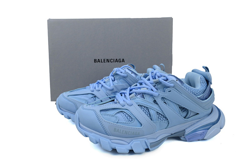 【DA0P7】浅蓝 巴黎3代时尚复古低帮跑鞋 542436 W2LA1 4800 Balenciaga Track Sneaker Light Blue