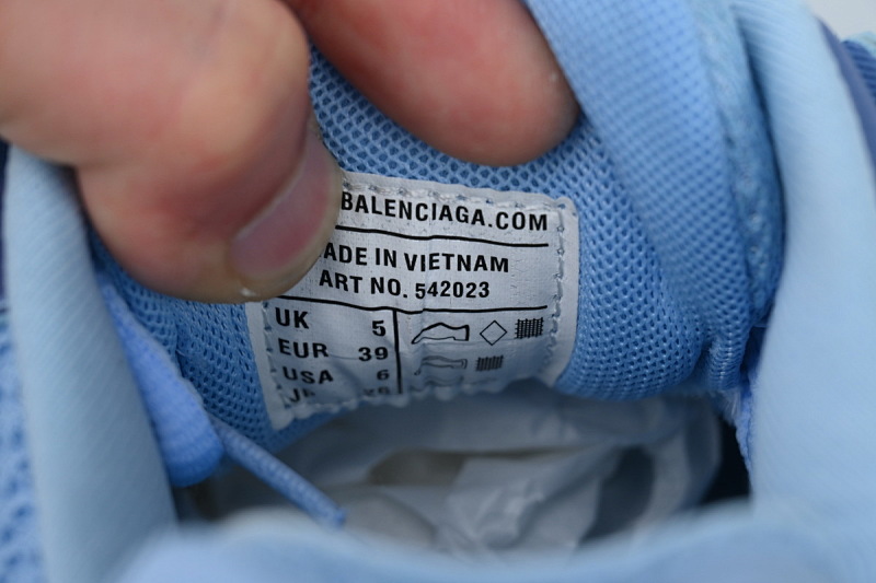 【DA0P7】浅蓝 巴黎3代时尚复古低帮跑鞋 542436 W2LA1 4800 Balenciaga Track Sneaker Light Blue