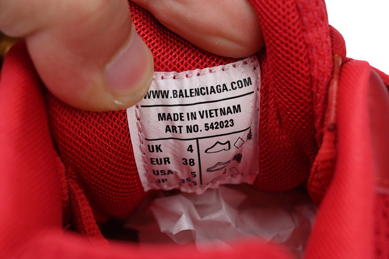 【DA0P7】大红 巴黎3代时尚复古低帮跑鞋 Balenciaga Track Sneaker Bright Red
