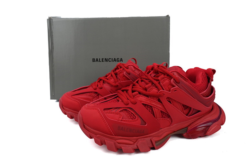 【DA0P7】大红 巴黎3代时尚复古低帮跑鞋 Balenciaga Track Sneaker Bright Red