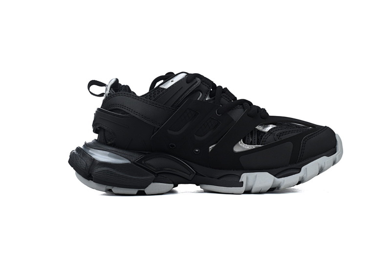 【DA0P7】黑银 巴黎3代时尚复古低帮跑鞋 Balenciaga Track Sneaker Black Silver