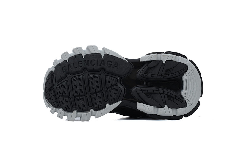 【DA0P7】黑银 巴黎3代时尚复古低帮跑鞋 Balenciaga Track Sneaker Black Silver